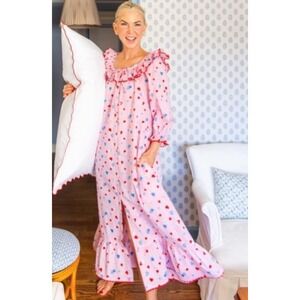 Print Fresh x Pencil & Paper Co maxi Dress pink hearts plus size‎ 4X